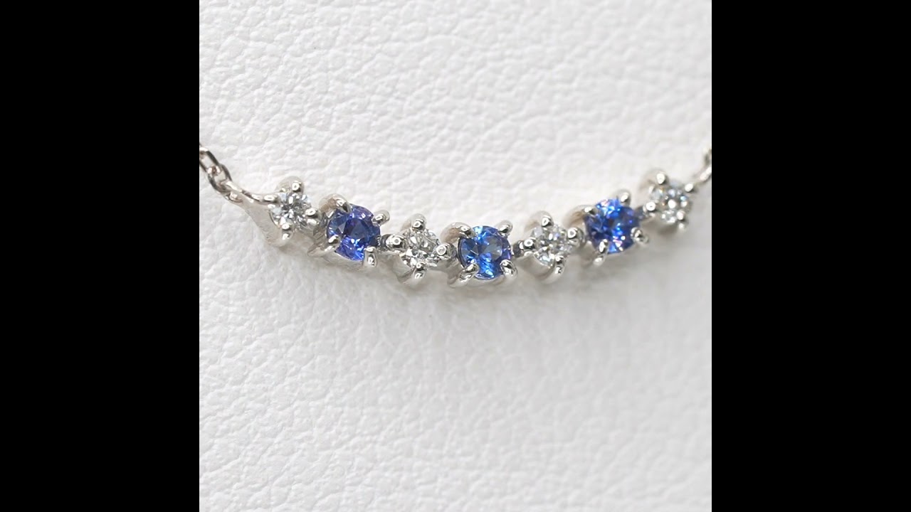 ベニトアイト ダイヤモンドネックレス BI 0.10ct D 0.05ct 45cm Pt900 