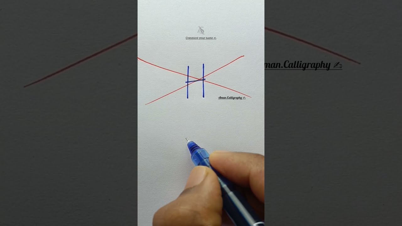 How To The Sign Letter H Calligraphy Signature Art Handwriting