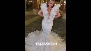 فساتين سهره ازياء تصميم اعراس اقمشة جسميكو Taj.Fashion Fashion design models evening dresses