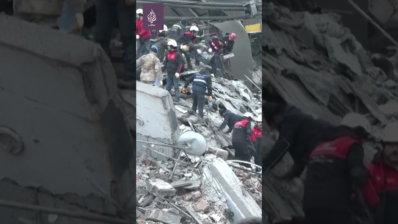 مراسل الجزيرة مباشر: البحث عن مسؤولين أتراك مفقودين تحت الأنقاض