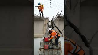 Strengthening an Old Cracked Bridge Over River.#bridge #nextgencivil #bridgerepair #civilengineering
