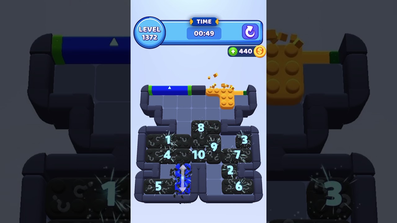 Color Block Jam level 1372 no power ups 