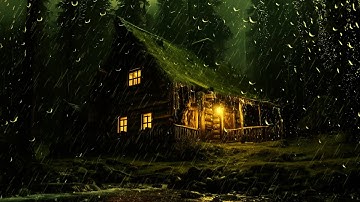 Listening in 3 Minutes to SLEEP FAST | Strong Rain & Mighty Thunder Sounds on the Roof of Old House