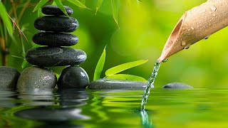 Relaxing Sleep Music + Insomnia - Stress Relief, Piano Music Bamboo Water Fountain