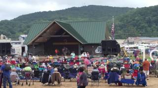 Linc playing at Galax Old Fiddlers Convention 2016