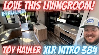 2023 XLR Nitro 384 | Toy Hauler with an AWESOME Living room!