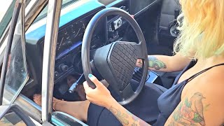 Amanda Parking her Opala on the street with the engine cold | Pedal Pumping Cranking Coldstart