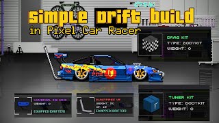 Simple drift build in pixel car racer, with custom decal👌| pixel car racer custom built car