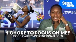 From tears to the TROPHY 🏆 Coco Gauff secures Cincinnati Open redemption! | FULL PRESS CONFERENCE