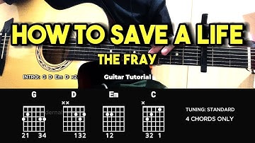 How To Save A Life - The Fray | Easy Guitar Tutorial For Beginners (CHORDS & LYRICS) #guitarlesson