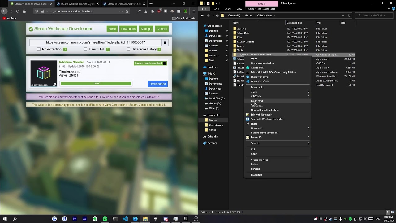 How To Install Steam Workshop Mods On Epicgames Cities Skylines Youtube