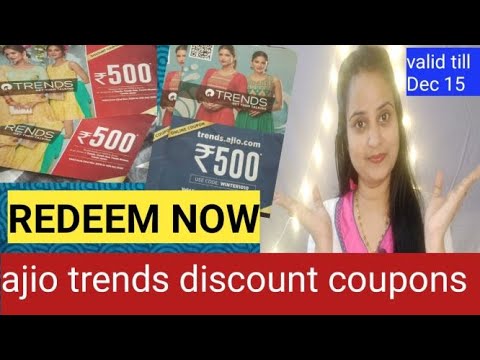How to redeem ajio, Trends discount coupons in Telugu./Online/offline coupons/see what I bought