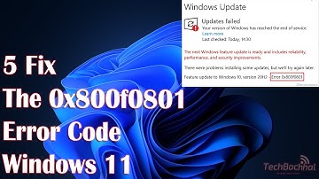 How to fix the 0x800f0801 error code in Windows 11