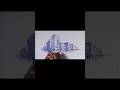 Drawing in Two-point perspective | SUBSCRIBE for more #art #perspectivedrawing #shorts