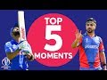 Shami? Kohli? | India vs Afghanistan - Top 5 Moments | ICC Cricket World Cup 2019