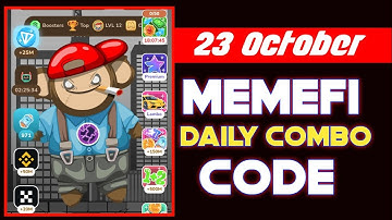 MemeFi Daily Combo 23 October | MemeFi Secret Code Today 23 October | MemeFi Code