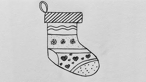 How to Draw a Cute Christmas Stocking / Step by Step / Simple Pencil Drawing / Easy Drawing / #147