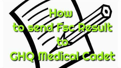 Fsc Result Card GHQ Medical Cadets AFNS