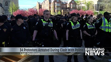 Police remove tents, arrest 34 protestors at UW-Madison
