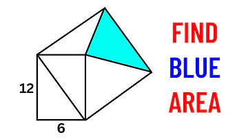 Find the blue shaded area | Given a rectangle and a square | Important Geometry Skills Explained