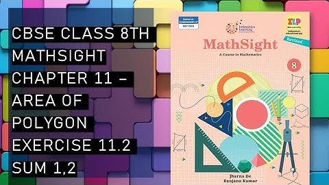 CBSE / Class 8th /Mathsight /Chapter 11- Area of Polygon/ Exercise 11.2 sum 1,2