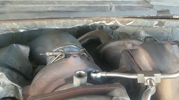 6.4 powerstroke Rudys up pipe and exhaust manifold installation.