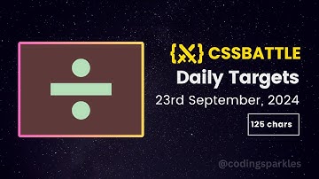CSS Battle Daily Targets Solution | 23rd September, 2024 | #html #css #cssbattle
