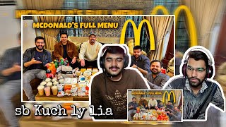 WE ORDERED ENTIRE MENU OF MCDONALDS - Challenge || Rana Hamza Saif || TMK reactions