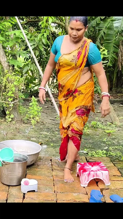 hot bhabhi open bathing vlog imo tango bigo live bathroom San saree vlog sexy bhabhi status #tiktok