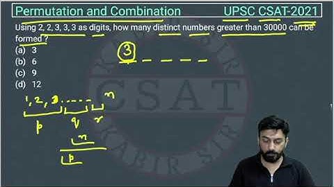 2021 Permutation and Combination Csat Pyq, Using 2, 2, 3, 3, 3 as digits, how many distinct numbers