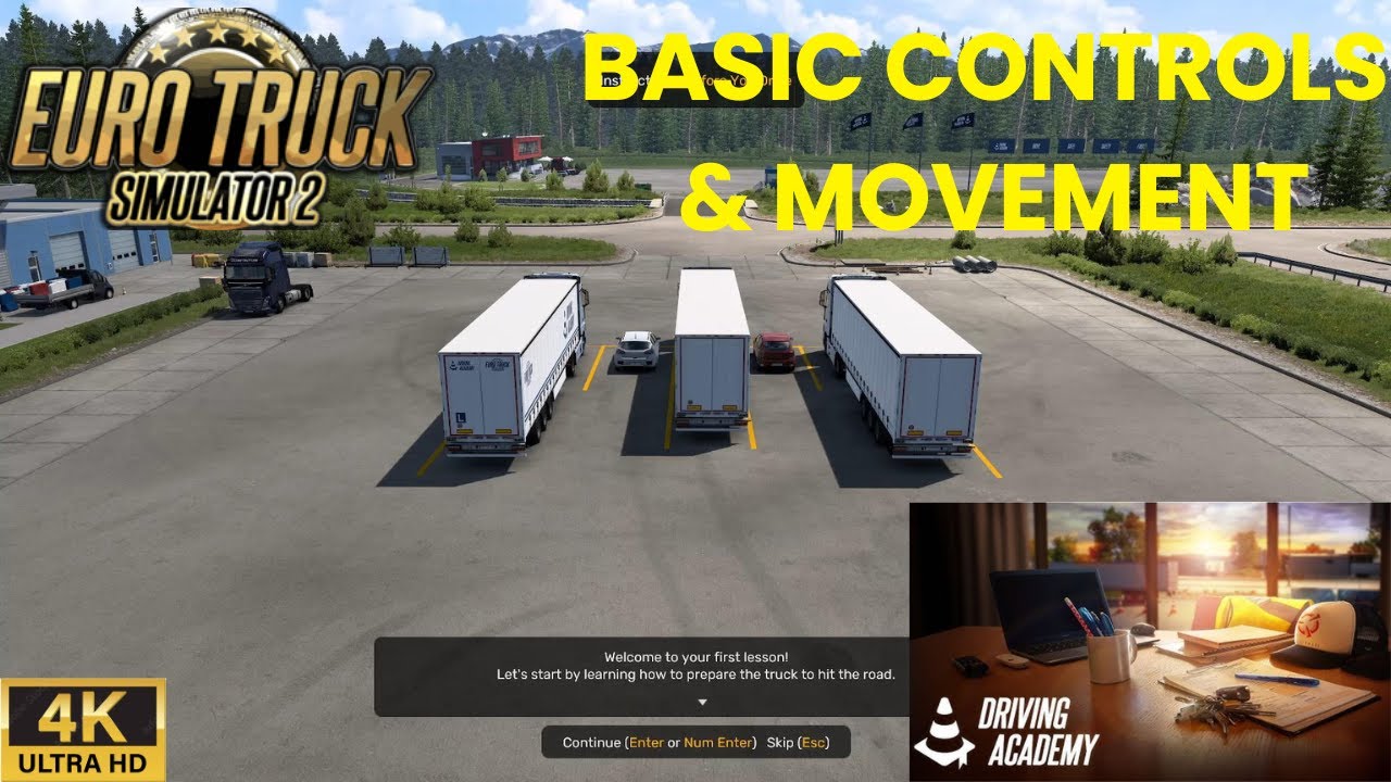 ETS2 Driving Academy - Truck Driving Basics | Chapter 1: Basic Controls & Movement