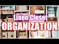 Linen Closet Organization on a Budget || Dollar Store and Amazon Closet Organization Ideas