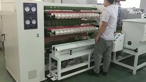 211 super clear bopp tape slitting slitter machine with automatic paper core loader