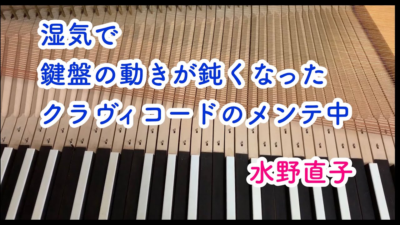 クラヴィコード メンテ 湿気で鍵盤の動きが鈍くなっちゃった - YouTube