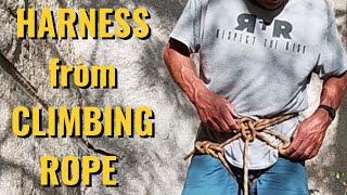 Make a "Sit-Harness" Using Climbing Rope -- Rock Climbing Mentor Series