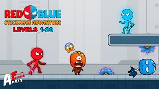 Red & Blue: Stickman Adventure - Levels 1-20 / Gameplay Walkthrough (Android, iOS) screenshot 2