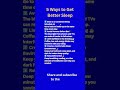 5 Ways to Get Better Sleep.