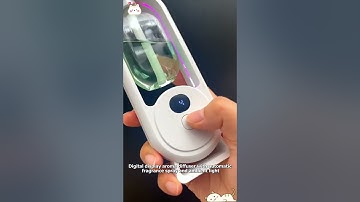 Digital display aroma diffuser with automatic fragrance spray and ambient light