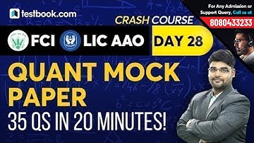 Live Quant Mock Test for LIC AAO 2019 | Math Questions for SBI PO & FCI Phase 1 | Utkarsh Sir
