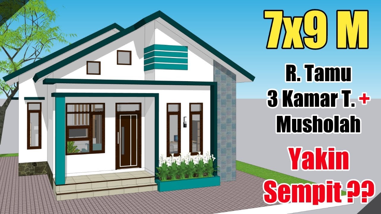 Gak Nyangka Musholah - nya Seluas ini !! - Desain Rumah Sederhana 7x9