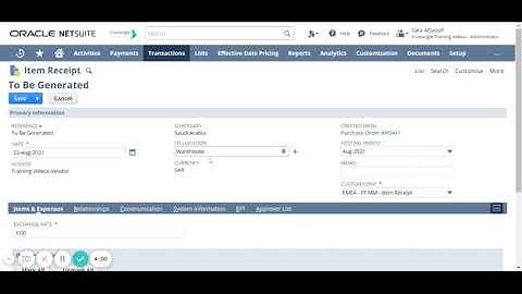 NetSuite | Receive Purchase Order In NetSuite
