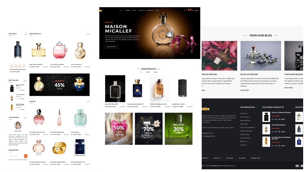 Responsive E-Commerce Website (Perfume Website) using HTML, CSS, jQuery | Part 1 