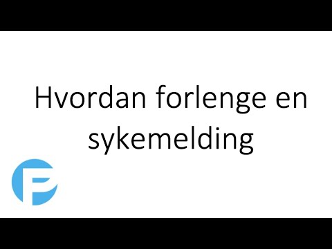 Video: Hvordan Ta Sykemelding