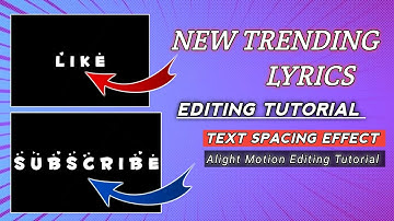 Trending Text Spacing Effect | Lyrics Video Editing Tutorial | Alight Motion |