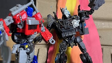 Optimus Kills Scourge Scene | Transformers Rise of The Beasts (Transformers Stop Motion Recreation)