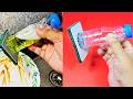 How to make Dish Cleaning Brush with Liquid Soap Dispenser from Plastic Bottle  |  Kitchen Gadgets