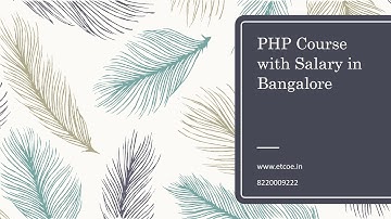 PHP Course with Salary in Bangalore and Coimbatore-etcoe.in
