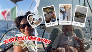 ITALY 🇮🇹 | Family travel | Sunset boat tour — I was sea sick || visiting Siracusa Sicily 