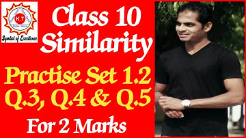 Class 10 SSC Similarity Practise Set - 1.2, Q.3, Q.4 & Q.5 Maths - 2 Maharashtra Board New Syllabus