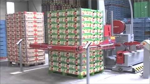 Reisopack 2914 Verrijdbare PalletOmsnoeringsmachine met automatische hoeklatten